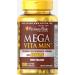 Puritan's Pride Mega Vita Min Multivitamin for Seniors Timed Release with Zinc-100 Coated Caplets
