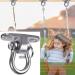 Dakzhou 4-Piece Set Stainless Steel Heavy Duty Silent Bearing Swing Rack - 180 Swivel Hook, Supports up to 1500LB for Yoga Hammock, Chair Rope Swing, Sandbag Suspension - Buy Online on GoSupps.com