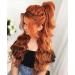 YEESHEDO Ginger Long Wavy Ponytail Hair Extension 24 Inches - Clip in Drawstring Curly Synthetic Hairpiece for Women - Buy Online on GoSupps.com