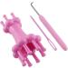 HJ Garden Double-Head Knitting Tool Set - DIY Knit Spool Loom Kit with Yarn Rope Hook - Pink - Buy Online on GoSupps.com