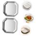 Zerodeko Dipping Bowls 4 pcs Stainless Holder Food Pickle Sushi Silver Dish Tray Bowl Kitchen Trays Household Sauce for 10.4X10.4X0.3CMx2pcs Silverx2pcs - Buy Online on GoSupps.com