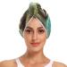 Plants Sloth Hair Towel 2 Pack Super Absorbent Hair Drying Towel Quick Dry Hair Turbans Head Towel with Button Twisty Wrap for Women Girls