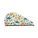 Dinosaurs and Tropical Leaves Microfiber Hair Towel Soft Super Absorbent Hair Towel Wrap for Women Coral Velvet Quick Dry Hair Cap for Long Curly and Thick Hair