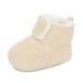 MASOCIO Baby Boy Girl Winter Warm Booties Infant Boy Girl Soft Sole Boots Anti-Slip First Walking Shoes 12-18 Months Beige