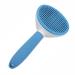 Secwell Brush Dog Self-Cleaning Pet Hair Brush with One Button Pet Brush Removes Undercoat Blue