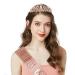 Birthday Girl Sash & Rhinestone Tiara Set - Rose Gold Birthday Decoration Kit - Buy Online on GoSupps.com