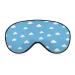 White Clouds Blue Sky Sleep Mask Eye Cover for Sleeping Blindfold with Adjustable Strap Blocks Light Night Travel Nap for Men Women