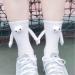 3D Couple Magnetic Suction Funny Socks - Black (1 Pair) - Unisex Men Women Hand Holding Design - Buy Online on GoSupps.com