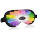 Sleep Mask Light Blocking Rainbow Flower Eye Mask for Sleeping with Adjustable Strap Floral Soft Lightweight Eye Cover Blindfold for Men Women Work Travel Naps