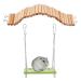 Rat Ladder Bridge Wooden Hamster Climbing Ladder and Swing Small Animal Bendable Fence Climbing Stair Toy Cage Accessories for Bird Parrot Hamsters Chipmunks