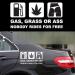 Gas Grass or Ass Car Decal - Funny Vinyl Sticker for Cars - Buy Online on GoSupps.com