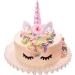 Unicorn Cake Topper for Girls First Birthday - Pink Horn with Eyelashes - Birthday Party Supplies and Decorations - Buy Online on GoSupps.com
