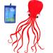 Hengda Kite Software Octopus Flyer Kite with Long Colorful Tail for Kids, 31-Inch Wide x 157-Inch Long, Large A all red