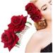 FRCOLOR Hair Comb Clips Tiara Flower Garland Hair Accessories Women Hair Clip Rose Hair Clip Rose Hairpin Flower Hair Comb Rose Hair Comb Roses Red Hair Comb Clip - Buy Online on GoSupps.com