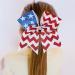 White Blue Red Hair Ties for Women 4th of July Hair Bow Tie Independence Day Head Bands Patriotic Party Elastic Band Ponytail Holders Glitter Hair Supplies Cheerleader Hair Decorations Hair Accessories 1PCS
