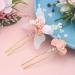IYOU Flower Girl Headpiece Pink Floral Hair Pins Communion Bridal Wedding Hair Accessories for Girls - Buy Online on GoSupps.com