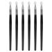 FRCOLOR Silicone Eyeshadow Brush Professional Silicone Lipstick Applicator Lip Makeup Brush Set for Applying Cream 6pcs 14.5x0.5cm Black