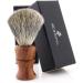 JAG Shaving Razor Brush - Elegant Sustainable Wooden Handle for Perfect Shaving - Ideal Match for Your Razor Planer - Buy Online on GoSupps.com