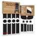 MDS Fire Reflective stroller Safety sticker |Ideally suited for Hauck buggy sport |Truck grade reflectors |More visibility in the dark and in bad weather sport (black)