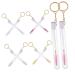 PLAFOPE 10 Pcs Keychain Mascara Brush Empty Mascara Wand Eyelash Brush with Tube Empty Mascara Container