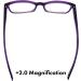 Birdz Eyewear BPA Free Non-Carcinogenic Purple Readers - 2.0 Magnification Clear Lens International Shipping Available - Buy Online on GoSupps.com