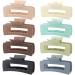 HQ-SITE 8 Pack Large Rectangle Hair Claw Clips - Strong Hold Matte Square Clips for Women - Non-slip Big Jaw Clips - Neutral Colors - 4.1 Inches - Buy Online on GoSupps.com