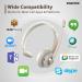 Wireless Bluetooth Headset with Noise Canceling Microphone, USB Dongle, Mic Mute - Trucker Headset for Cell Phone, Office, Skype, Zoom - White Gold - Buy Online on GoSupps.com