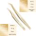 Buy Nagaraku Professional Precision Tweezers for Eyelash Extensions - Gold Straight & Curved - Lightweight Stainless Steel - Easy Fan - N-02-2 & N-03-2 | International Shipping - Buy Online on GoSupps.com