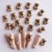 20 pieces of street stones nails loop nail art charms cross-nail trailers for nails bear butterfly nail gemstones for nail design nail accessories DIY handicrafts (bear (khaki)))