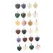 Beaupretty 24pcs Crystal Heart Stone Crystal Stone Miniture Decoration Emerald Jewelry Palm Jewels for Crafts Tablescape Decor Chinese Decor Desktop Ornament Stone Meditation China Pocket