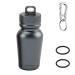 Pill Organizer Keychain Aluminum Travel Medicine Pill Box Portable Kyechian Pill Case Ourdoor Waterproof Pill Holder-Open on Both Sides Grey Alloy Pill Box