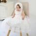 Leideur Baby Long Christening Gown | White Baptism Dress for Girls | 6-9 Months - Buy Online on GoSupps.com
