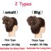 Hair Bun Hairpiece for Women Fake Wave Curly Hair Bun Extensions Messy Curly Ponytail Hairpiece Synthetic Elastic Hair Band Scrunchy Hair Bun Ponytail Extensions for Women Hair Chignons(27-01) - Buy Online on GoSupps.com