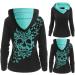 Bigfanshu Womens Female Sweatshirt Fashion Butterfly Skull Print Hoodie Tops Casual Pullovers Black X-Large - Buy Online on GoSupps.com