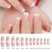 240 Pcs Pink French Short Fake Nails - Full Cover Acrylic Nails in 12 Sizes - Buy Online on GoSupps.com