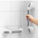 AmeriLuck 16.5inch 2 Pack Suction Balance Assist Bathroom Shower Handle,Bath Grab Bar with Indicators(White/Grey) 16.5 Inch (Pack of 2)