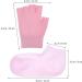 JECOMPRIS Moisturizing Gloves and Fingerless Socks Set Pink Gel Spa for Soften Repairing Dry Cracked Hands Feet Skin Care with Essential Oils lotions - Buy Online on GoSupps.com