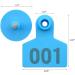 Buy M.Z.A Pig Ear Tags | Numbered Ear Tags for Pigs Hogs Sheep Cows & Goats - 001-100 Blue | International Shipping Available - Buy Online on GoSupps.com