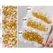 600Pcs Nail Art Punk Metalic Spike Studs Metallic Nail Art Punk Studs Rivets Manicure Gold Square Spike Studs Manicure Tips Nail Art Charms Nail Art Decoration Accessory-Solid - Buy Online on GoSupps.com