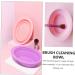 Ipetboom Makeup Brush Scrub Pad Make up Makeup Brush Scrubber Portable Hair Brush Cleaning Scrubber Makeup Accessories Silicone Brush Cleaning Pad Silica Gel Pink Cosmetic Cleaning Bowl - Buy Online on GoSupps.com
