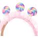 Lollipop Headband Pink Candy Headband Lovely Cartoon Headband with Lace Christmas Creative Headbands Holiday Party Favors for Girls - Buy Online on GoSupps.com
