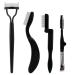 Akwox 4 Pieces Foldable Eyelash Comb Stainless Steel Teeth Eyebrow Comb Eyelash Chamber Makeup Brush Mascara Applicator