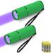 Leagy 2-pack Mini-UV flashlight with 9 LEDs and batteries-pet urine detector for dog/cat fluorescent agents dry spots falsification detection banknotes bed bugs etc. (green)