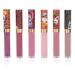 6PCS 3ML Matte Nude Lipstick Set Matte Liquid Long Lasting Waterproof Lip Gloss Set Durable Nude Long-Lasting Non-Stick Cup Non-fading high-pigmented lipstick