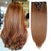 Clip in Hair Extension Brown 23inch Long Straight 8 Pcs Hairpiece Full Head Synthetic Hair Medium Brown 23 Inch Straight #Medium Brown