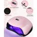 Birshe Geln gel Lamp UV LED 168W - Professional Portable Nail Dryer with Timer & LCD Display | Gel Nail Polish Drying - Playful Pink - Buy Online on GoSupps.com