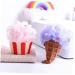 2pcs Cartoon Ice Cream Bath Balls - Exfoliating Loofahs & Shower Puffs for Ultimate Bathing Experience - Buy Online on GoSupps.com