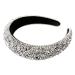 Rhinestone Headbands for Women Thick Padded Headband Jeweled Headbands Sparkle Bling Silver Headbands Hair Accessories for Women Girls