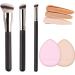 Make Up Brush Set Concealer Brush Foundation Brush Powder Brush for Polishing Blending and Face for Creamy Powdery or Liquid Foundation (3 Sizes)