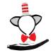 FOMIYES 1 Set Headband Halloween Costumes Hat Cosplay Cat Costume Tails Costume Cat Cosplay Props Stage Performance Props Cat Ears Cat Costume Props Animal Fabric Peripherals 22x22cm As Shown 1